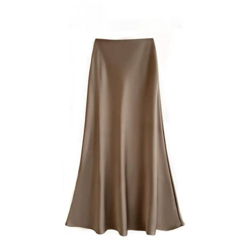 Satin Long Sleeve Women's Spring And Autumn Chiffon Shirt