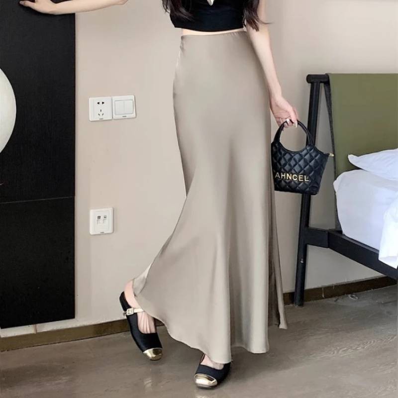 Satin Long Sleeve Women's Spring And Autumn Chiffon Shirt