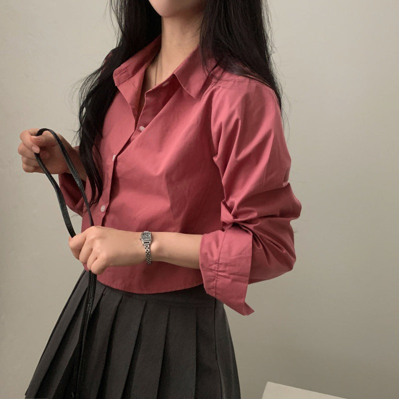 Short Shirt Long Sleeve Underwear Blouse