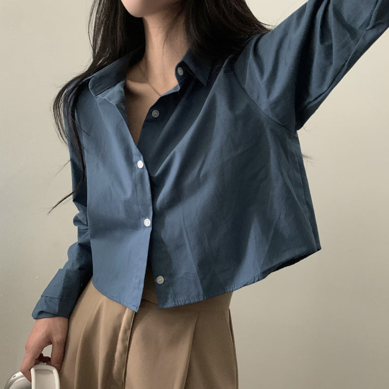 Short Shirt Long Sleeve Underwear Blouse