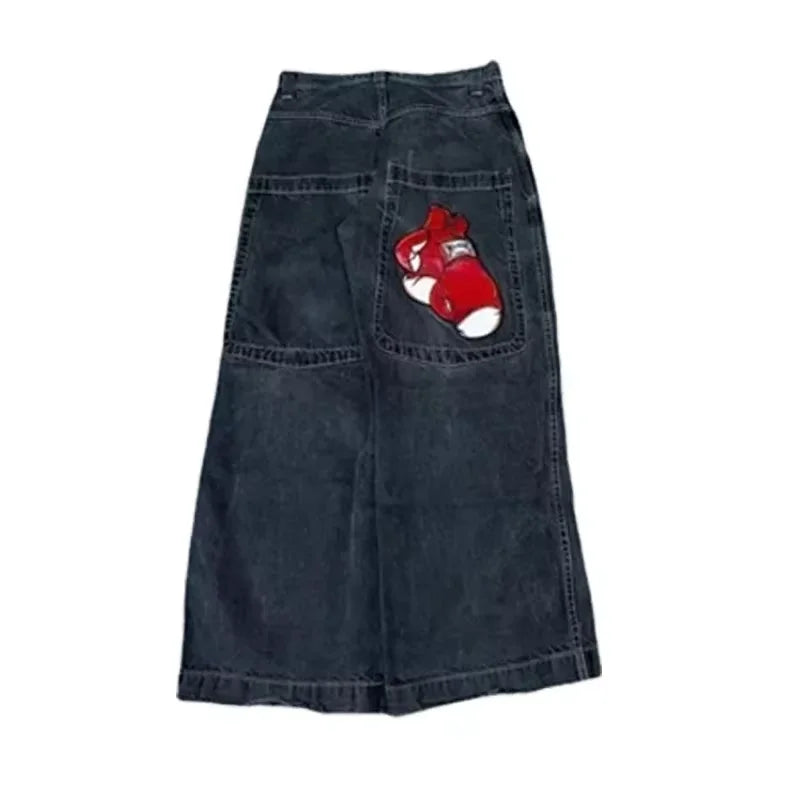 Y2K Baggy Jeans men Harajuku 2000s vintage Embroidered high quality jeans new Hip Hop streetwear men women Casual wide leg jeans