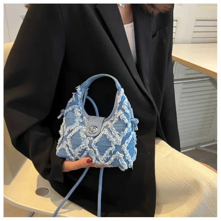 Fashion Women Bags Denim Messenger Bag New Trend Summer Handbags Lady Single Shoulder Bag Women's Bag Crossbody Bags Female