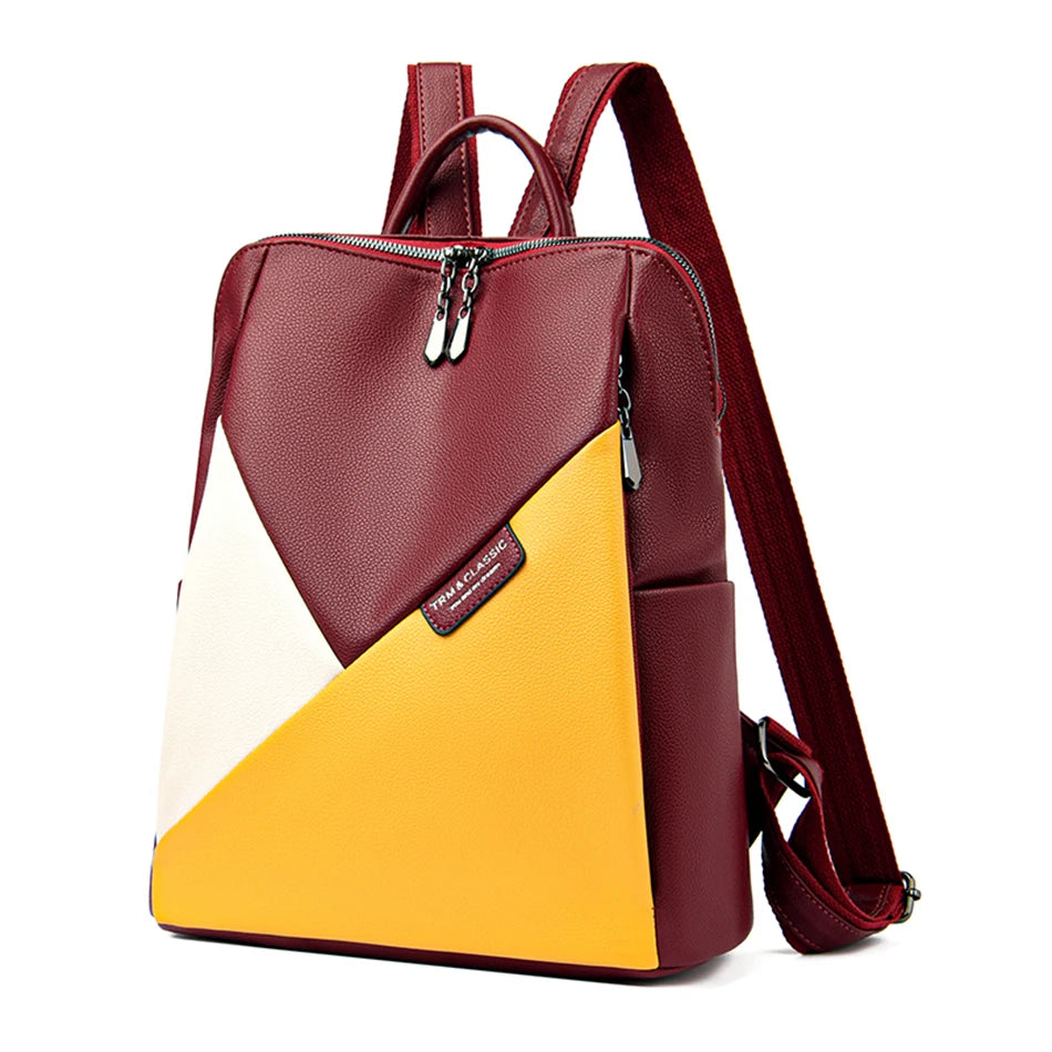 Fashion 2022 Women Backpacks Leather Rucksack Female School Book Bag Female Shoulder Bags for Teenage Girls Outdoor Travel Bag