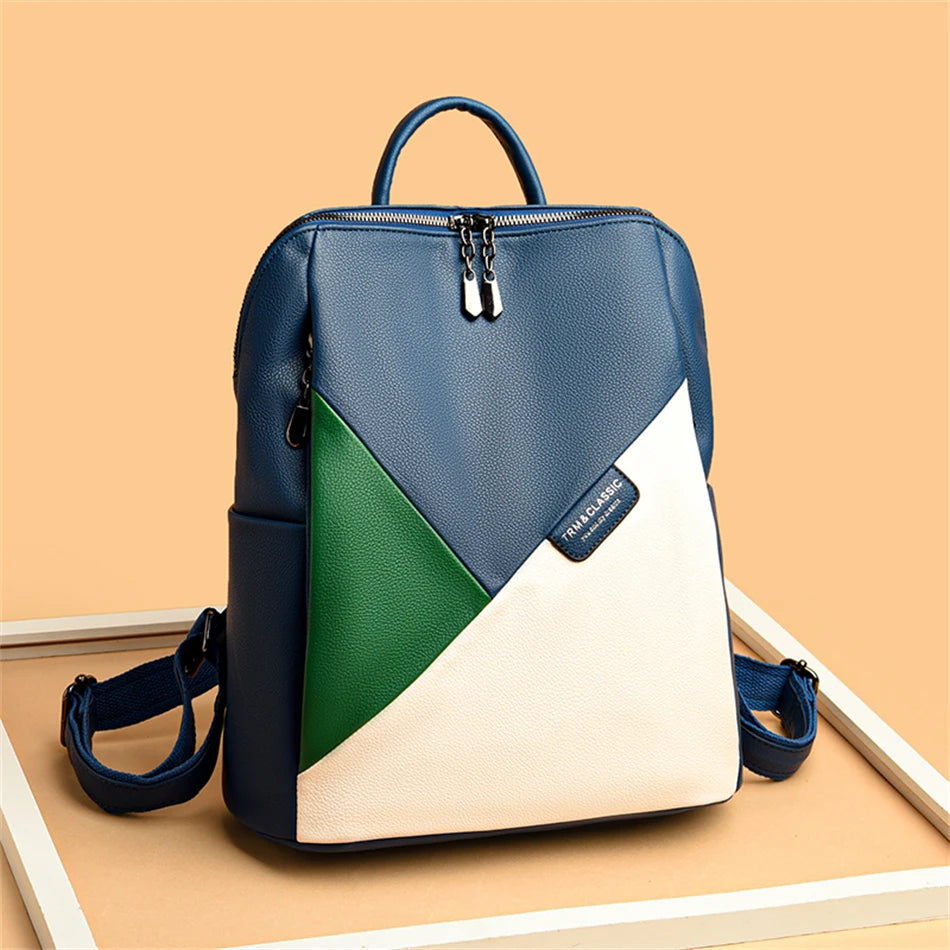 Fashion 2022 Women Backpacks Leather Rucksack Female School Book Bag Female Shoulder Bags for Teenage Girls Outdoor Travel Bag