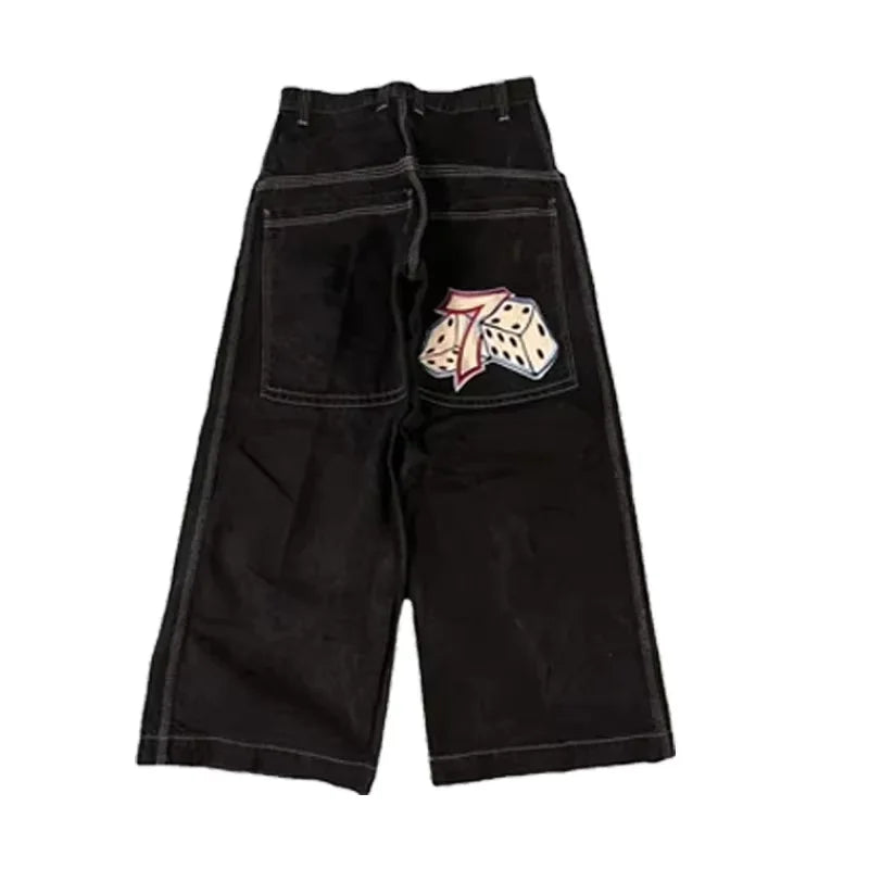 Y2K Baggy Jeans men Harajuku 2000s vintage Embroidered high quality jeans new Hip Hop streetwear men women Casual wide leg jeans