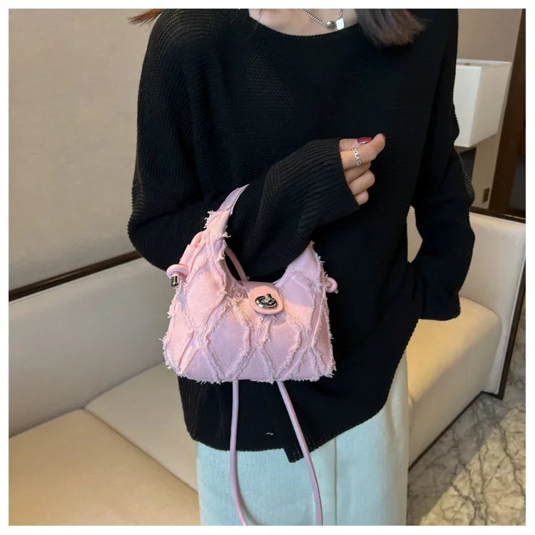 Fashion Women Bags Denim Messenger Bag New Trend Summer Handbags Lady Single Shoulder Bag Women's Bag Crossbody Bags Female