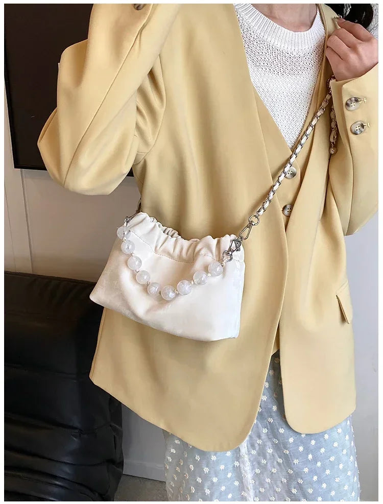 Fashion PU Casual Crossbody Bags Versatile Compact Handbags Solid Hasp Designer Bucket Shoulder Bags for Women 2025 on Sale