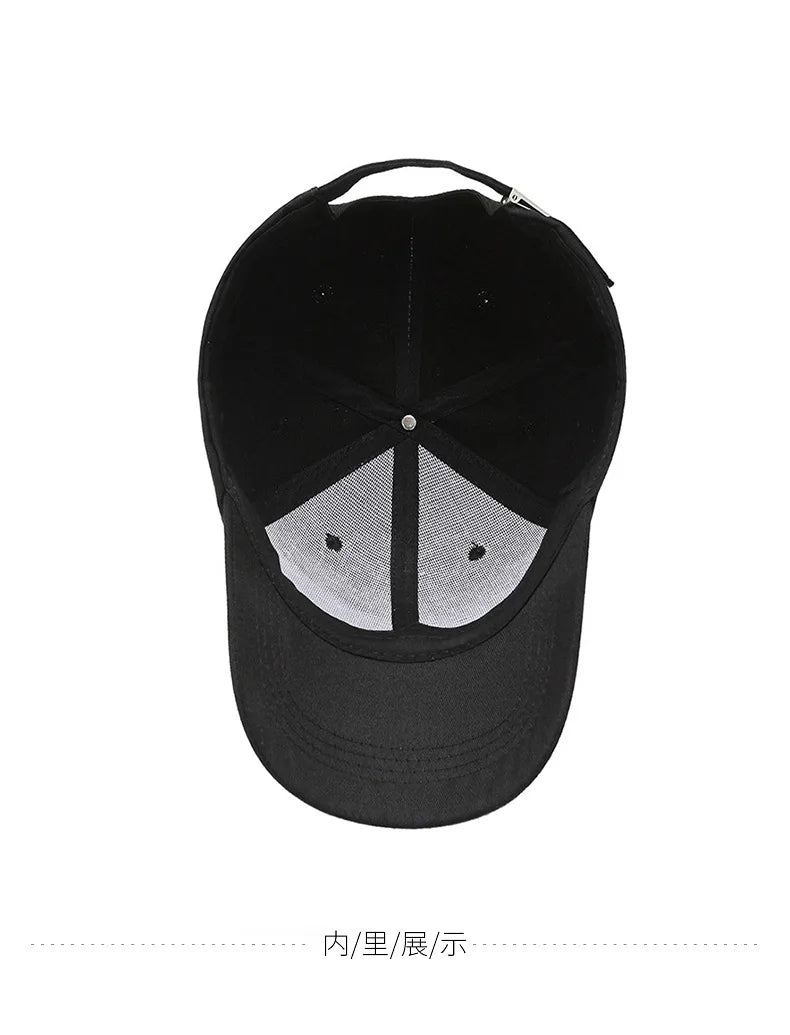 New Black Cap Hat Men Cotton Baseball Caps for Men Women Bones Masculino Branded Mens Caps Snapback Hip-Hop Hats