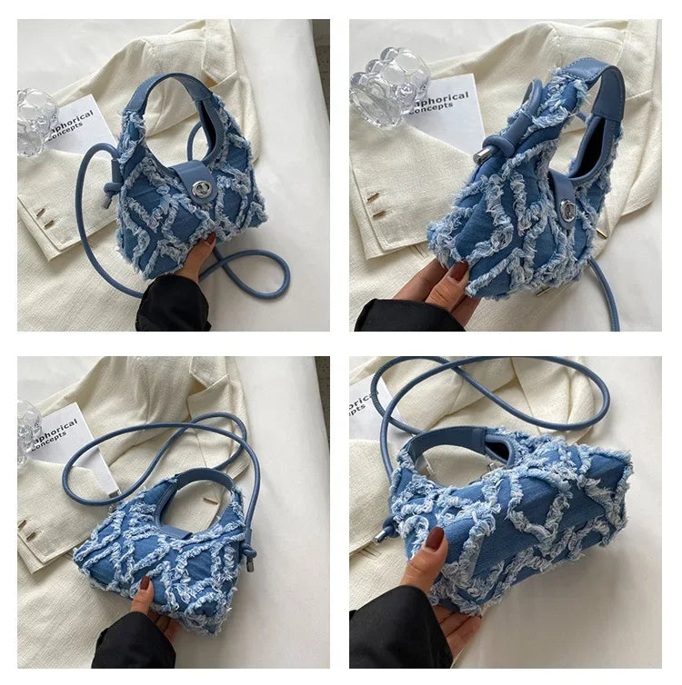 Fashion Women Bags Denim Messenger Bag New Trend Summer Handbags Lady Single Shoulder Bag Women's Bag Crossbody Bags Female