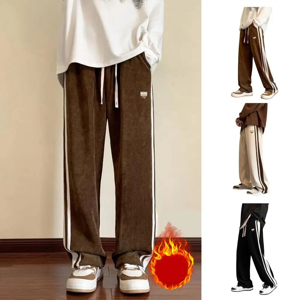 Men Baggy Pants Striped Sweatpants Harajuku Straight Leg Fashion Men Trousers Hip Hop Streetwear Casual Bottoms Male Pants