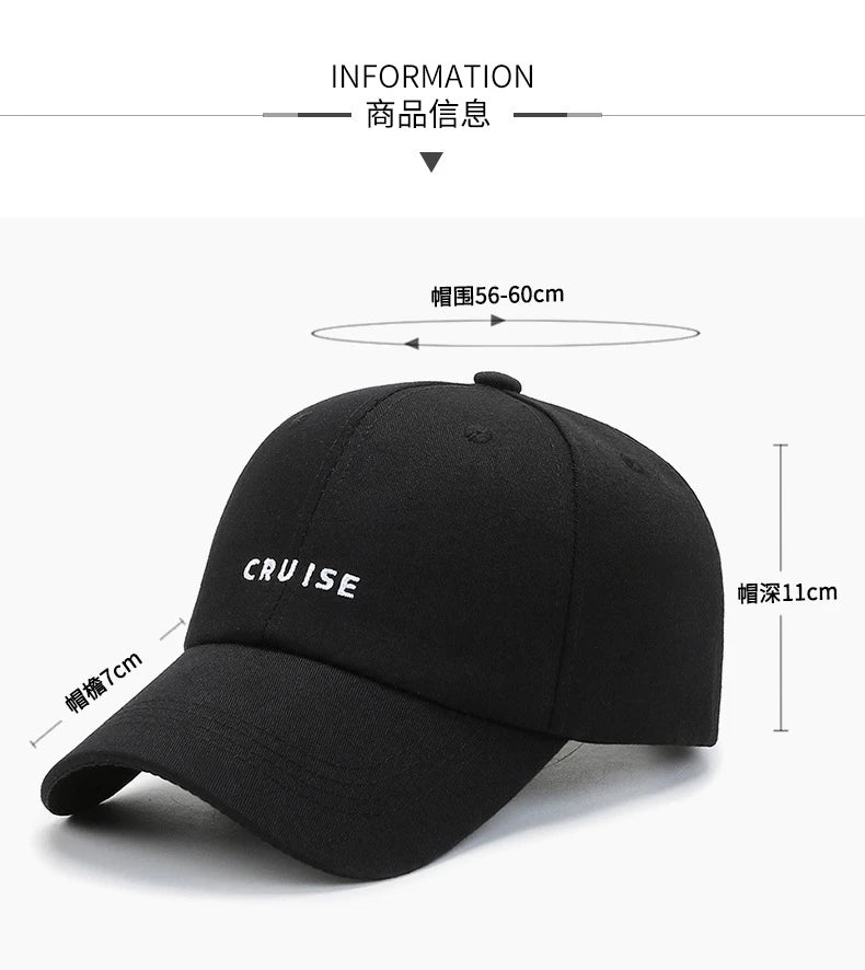 New Black Cap Hat Men Cotton Baseball Caps for Men Women Bones Masculino Branded Mens Caps Snapback Hip-Hop Hats