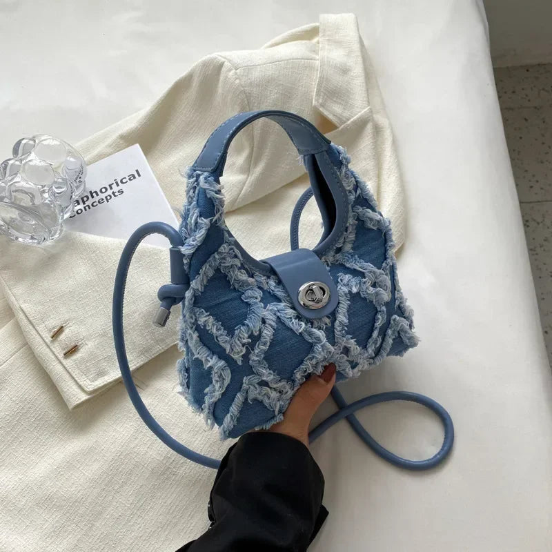 Fashion Women Bags Denim Messenger Bag New Trend Summer Handbags Lady Single Shoulder Bag Women's Bag Crossbody Bags Female