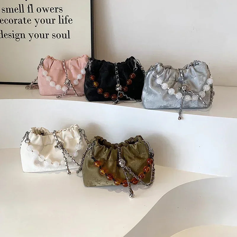 Fashion PU Casual Crossbody Bags Versatile Compact Handbags Solid Hasp Designer Bucket Shoulder Bags for Women 2025 on Sale