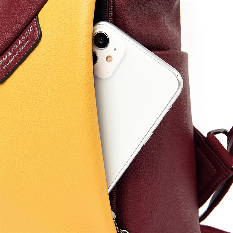 Fashion 2022 Women Backpacks Leather Rucksack Female School Book Bag Female Shoulder Bags for Teenage Girls Outdoor Travel Bag