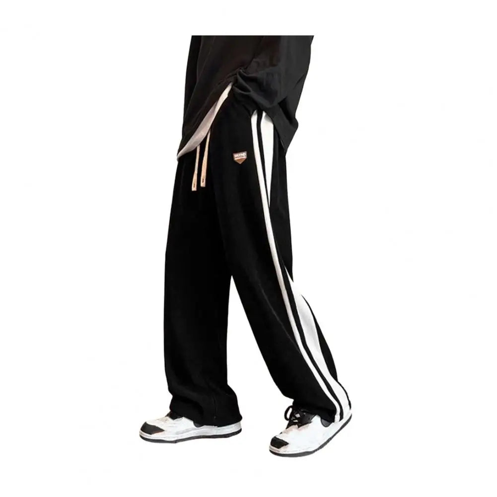Men Baggy Pants Striped Sweatpants Harajuku Straight Leg Fashion Men Trousers Hip Hop Streetwear Casual Bottoms Male Pants