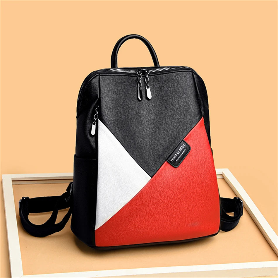 Fashion 2022 Women Backpacks Leather Rucksack Female School Book Bag Female Shoulder Bags for Teenage Girls Outdoor Travel Bag