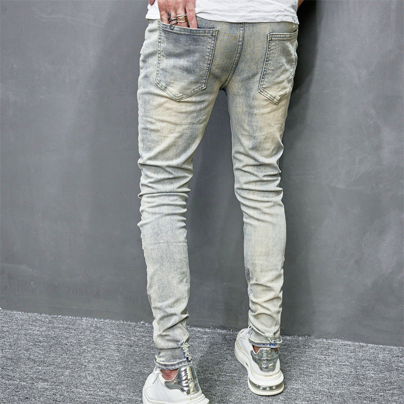 Skinny Motorcycle Jeans Men's Fashion