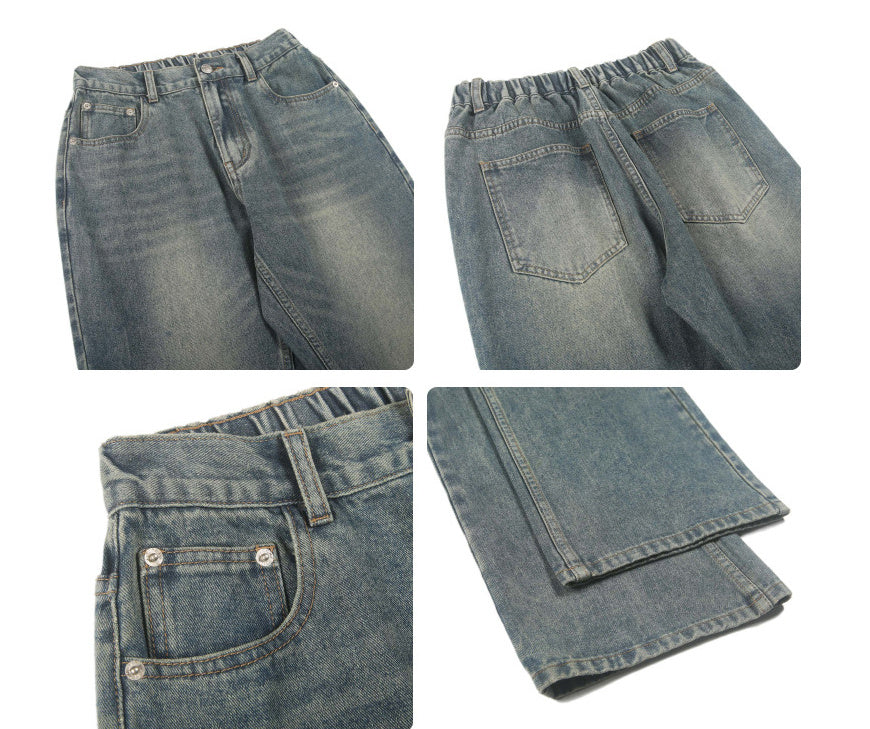 Washed-out Vintage Skinny Jeans For Men