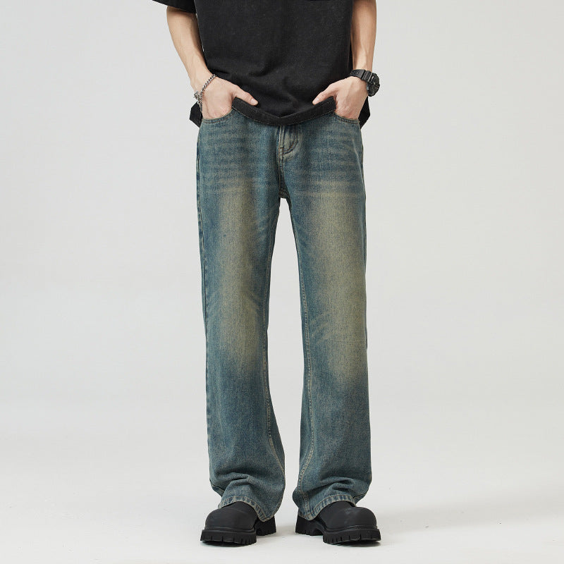 Washed-out Vintage Skinny Jeans For Men