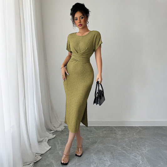 European And American Elegant Style Slim Waist Dress