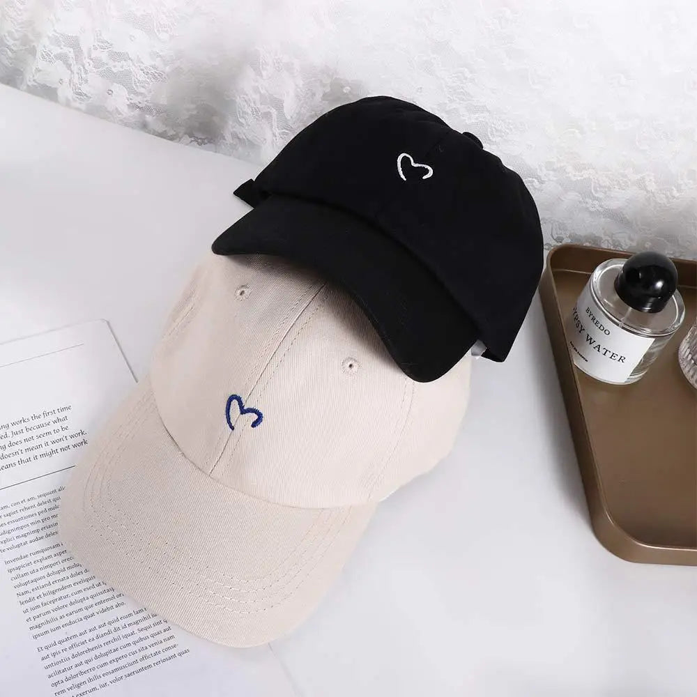 DIY Style Caps Hip Hop Love Girl Baseball Caps Snapback Couple Cap Peaked Cap Heart Embroidery Caps Baseball Caps Sun Hat