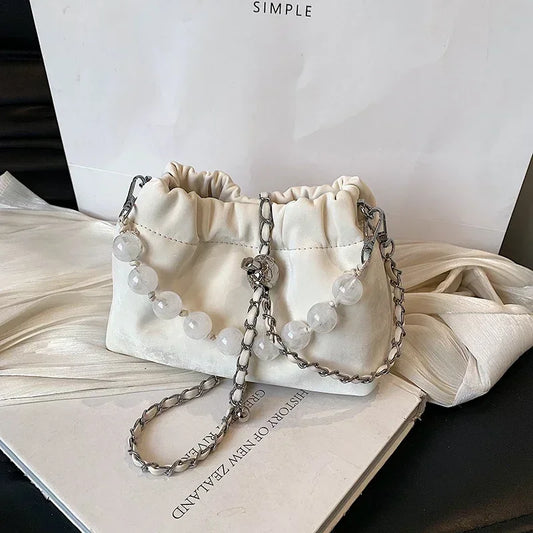Fashion PU Casual Crossbody Bags Versatile Compact Handbags Solid Hasp Designer Bucket Shoulder Bags for Women 2025 on Sale
