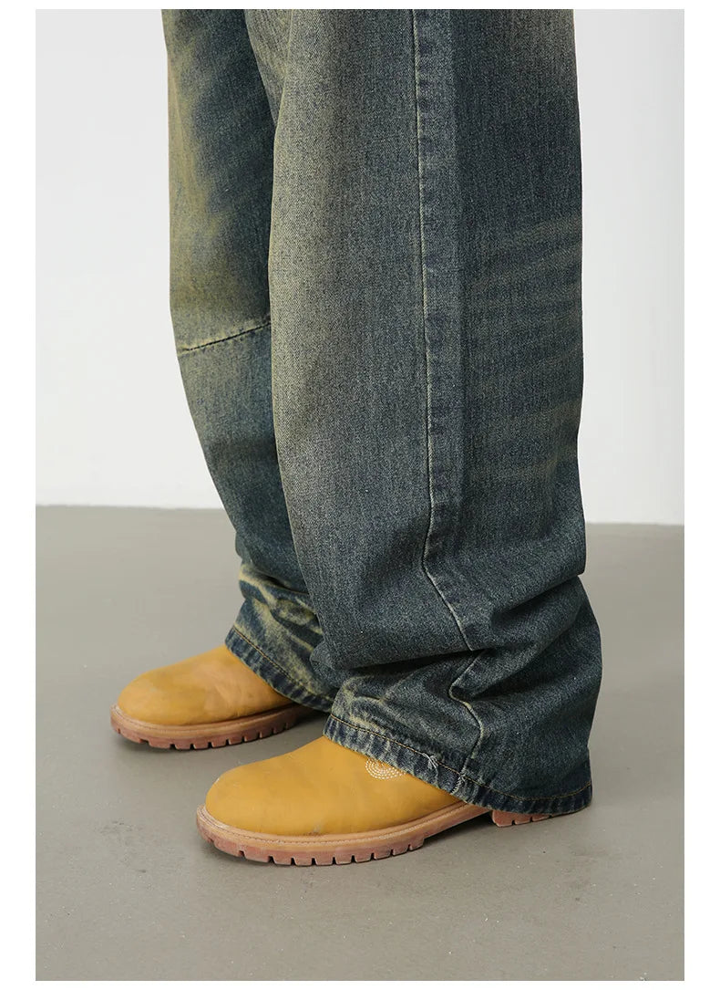 2025 New Baggy Jeans Men Designer Baggy Jeans for Men High End Wide Leg Pants Denim Y2k Mens Jeans Streetwear Loose Trousers